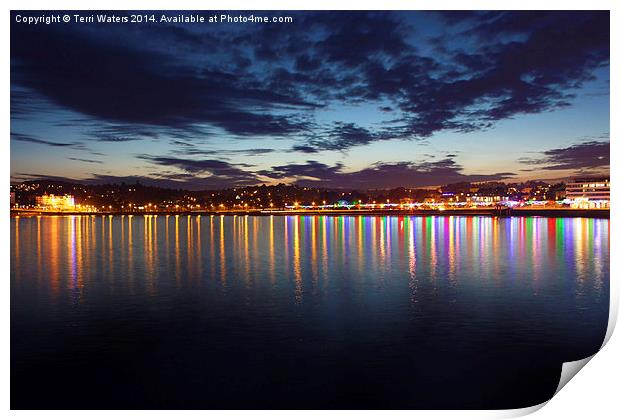 Torquay at Night Print by Terri Waters