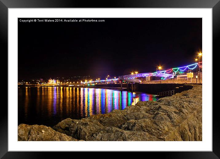 Torquay Lights Framed Mounted Print by Terri Waters