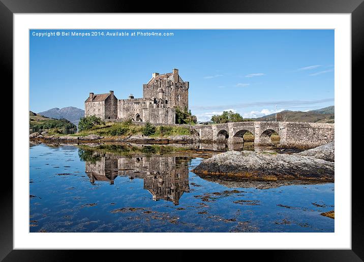 Eilean Donan Castle Reflections Framed Mounted Print by Bel Menpes