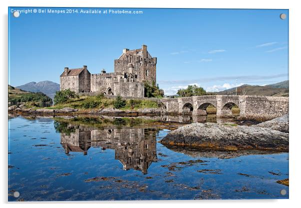 Eilean Donan Castle Reflections Acrylic by Bel Menpes