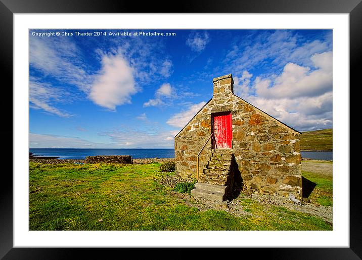 Fishermans Croft  Milovaig Isle of Skye Framed Mounted Print by Chris Thaxter
