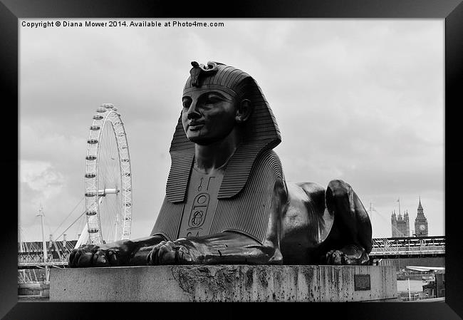 Sphinx London Framed Print by Diana Mower