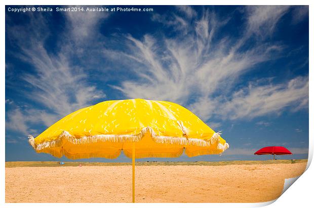 The yellow umbrella Print by Sheila Smart