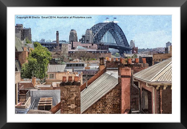 The Rocks, Sydney Framed Mounted Print by Sheila Smart