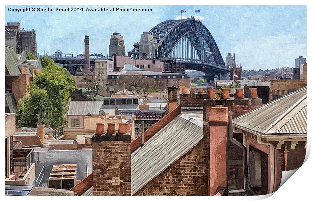 The Rocks, Sydney Print by Sheila Smart