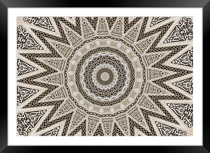 Stone fretwork abstract Framed Mounted Print by Ruth Hallam