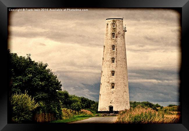 Leasowe Lighthouse Grunged effect Framed Print by Frank Irwin
