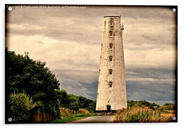Leasowe Lighthouse Grunged effect Acrylic by Frank Irwin
