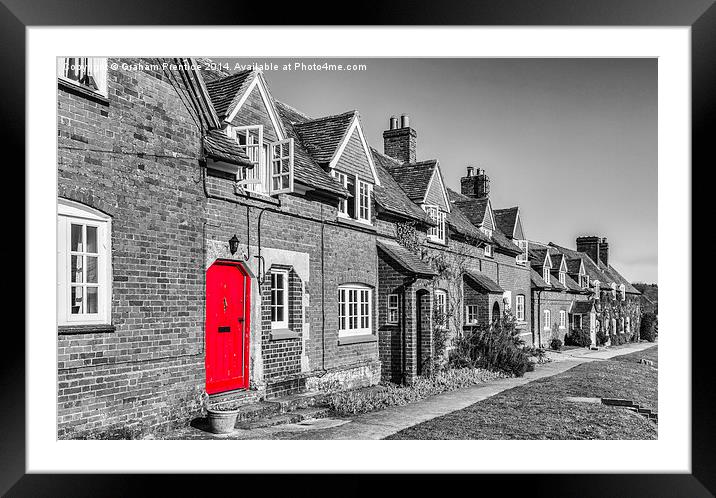Cottage With Red Door Framed Mounted Print by Graham Prentice
