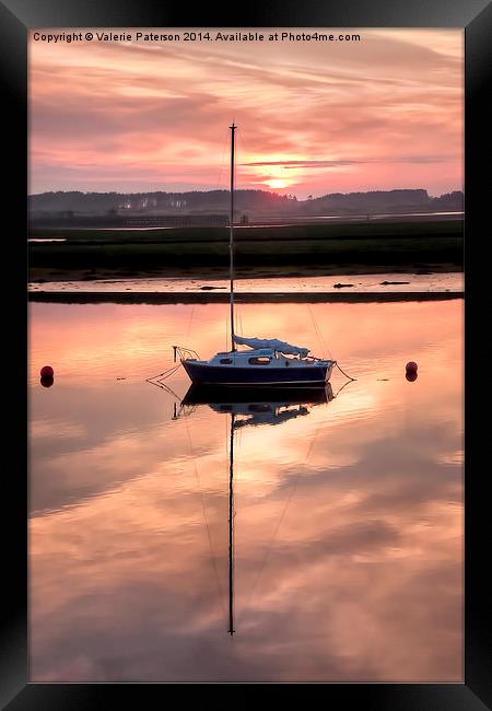 Harbour Sunset Framed Print by Valerie Paterson