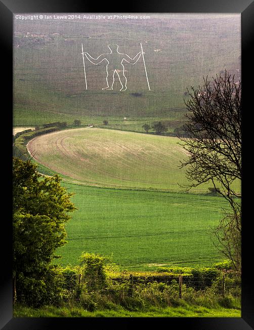 Long Man of Wilmington Framed Print by Ian Lewis
