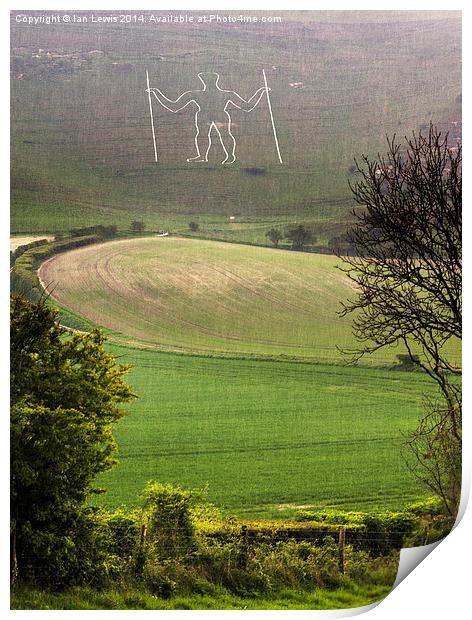Long Man of Wilmington Print by Ian Lewis