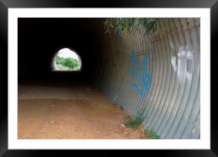 Light at the end of the tunnel Framed Mounted Print by Jose Manuel Espigares Garc