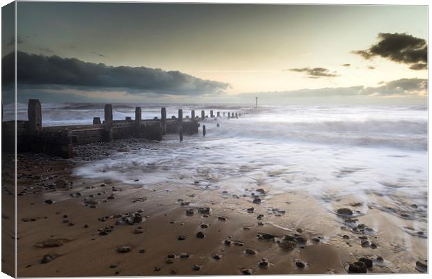 Dawn at Overstrand, Norfolk Canvas Print by Stephen Mole