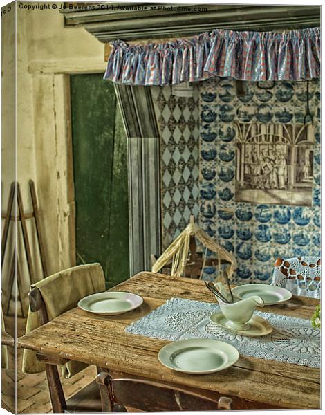 the old kitchen Canvas Print by Jo Beerens