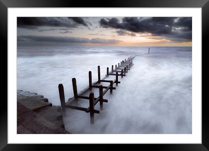 Grey Dawn at Overstrand Framed Mounted Print by Stephen Mole
