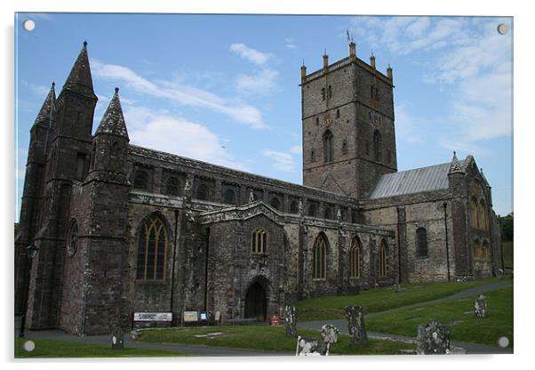 st davids cathedral Acrylic by mark blower