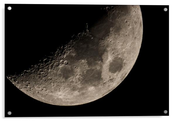 Our Beautiful Moon Acrylic by Daniel Garner