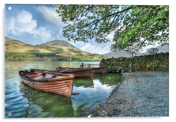 Loweswater Boats Acrylic by Dave Wilson