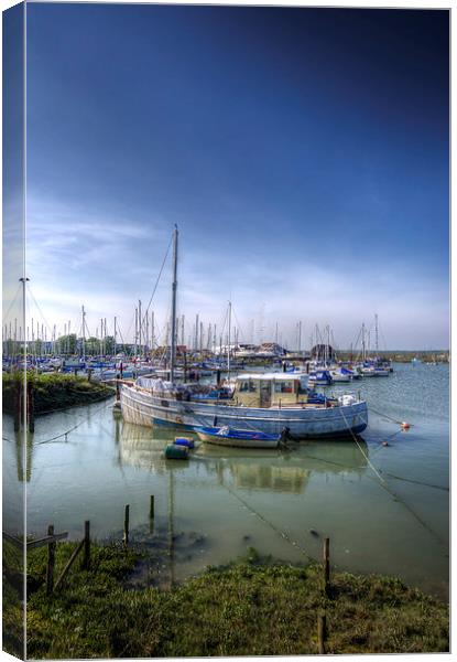 Tollesbury Boats Canvas Print by Nigel Bangert