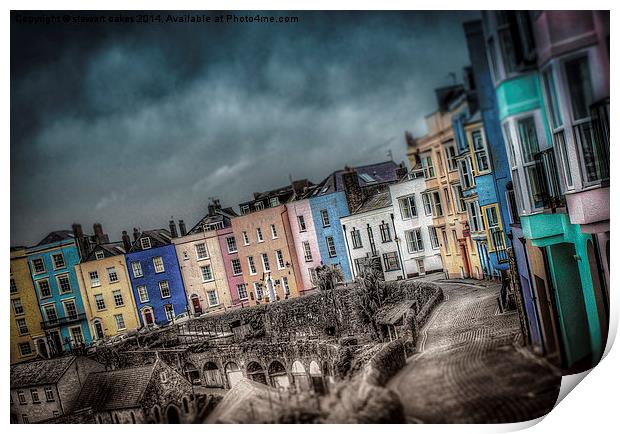 Walking down to the harbour Print by stewart oakes