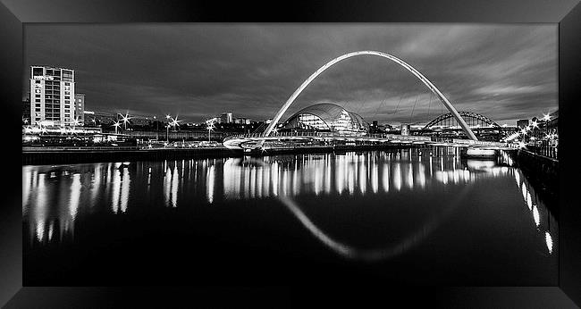 Newcastle Quayside Panaramic Framed Print by Northeast Images
