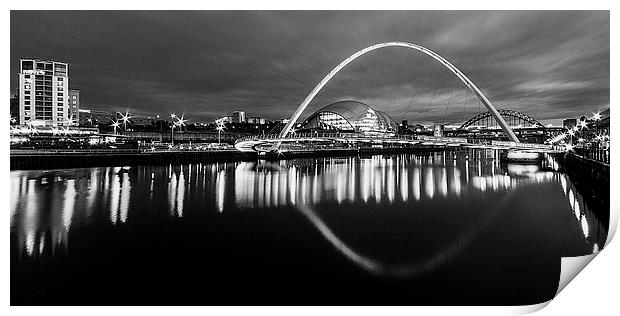 Newcastle Quayside Panaramic Print by Northeast Images