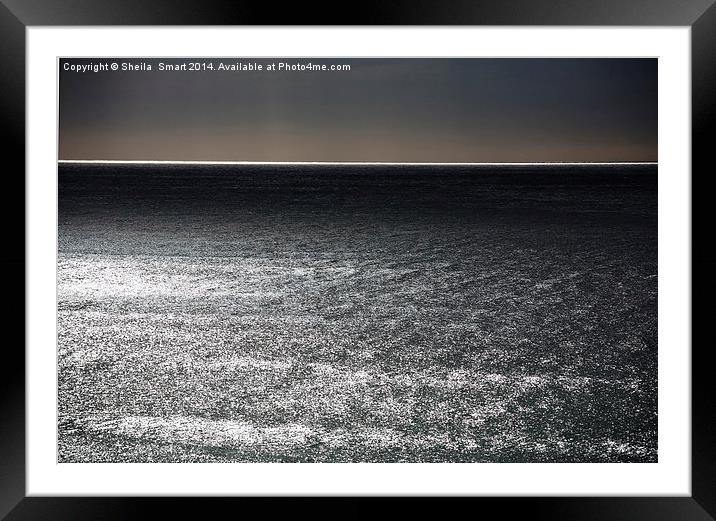 Shimmering sea Framed Mounted Print by Sheila Smart