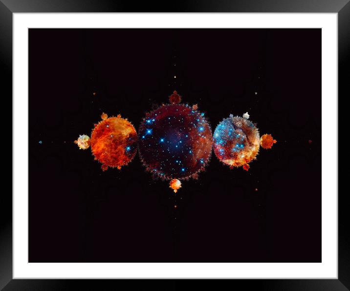 Fractal Multiverse Framed Mounted Print by Hugh Fathers