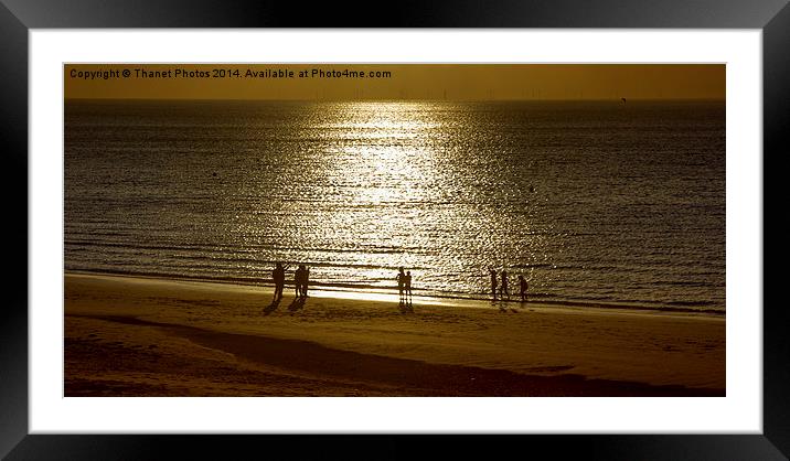 silhouette sunset Framed Mounted Print by Thanet Photos