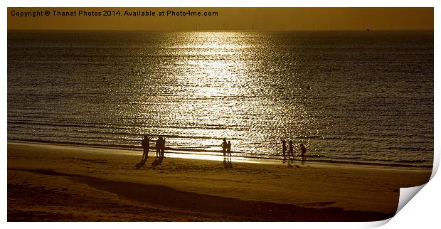 silhouette sunset Print by Thanet Photos