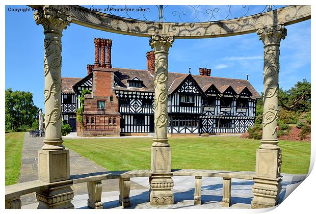 Hillbark, a large country house in Wirral. Print by Frank Irwin