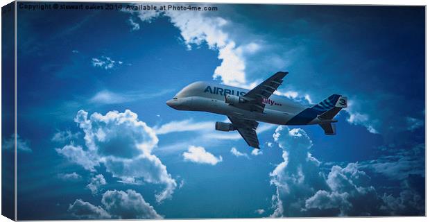 Airbus over Broughton Canvas Print by stewart oakes