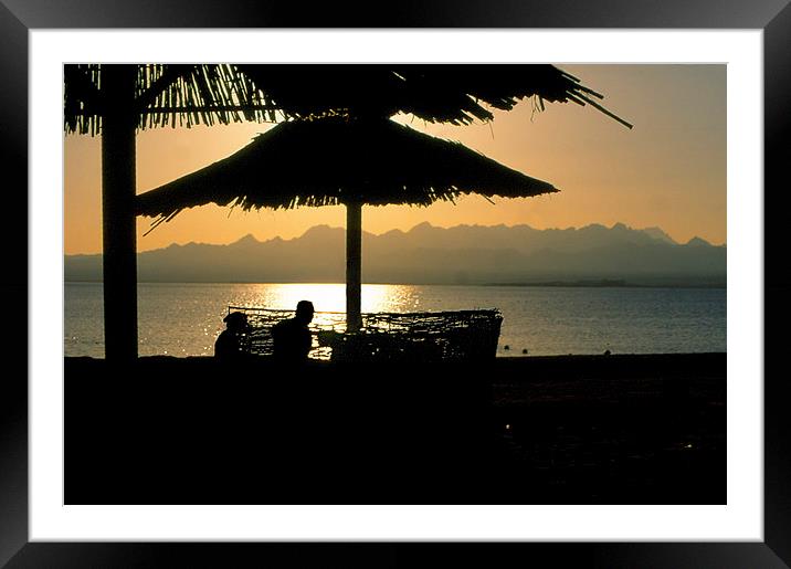 First on the Beach Framed Mounted Print by Jacqueline Burrell