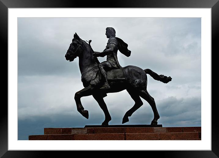 Alexander the Great in Bronze Framed Mounted Print by Jacqueline Burrell
