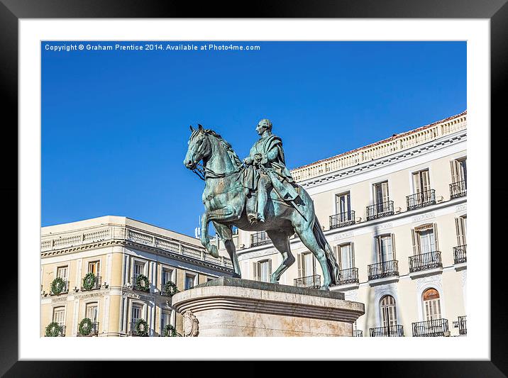 King Carlos III Of Spain Framed Mounted Print by Graham Prentice