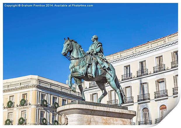 King Carlos III Of Spain Print by Graham Prentice