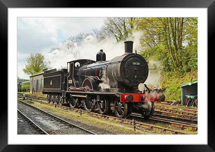 T9 30129 Steam Train Framed Mounted Print by Ashley Jackson