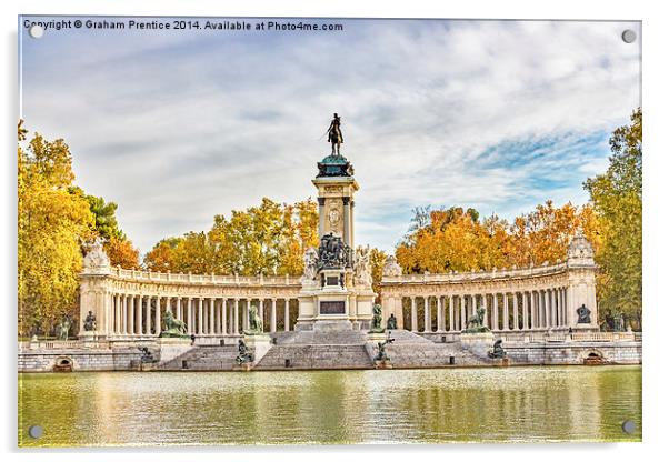 Retiro Park - Monument of Alfonso XII, Madrid Acrylic by Graham Prentice