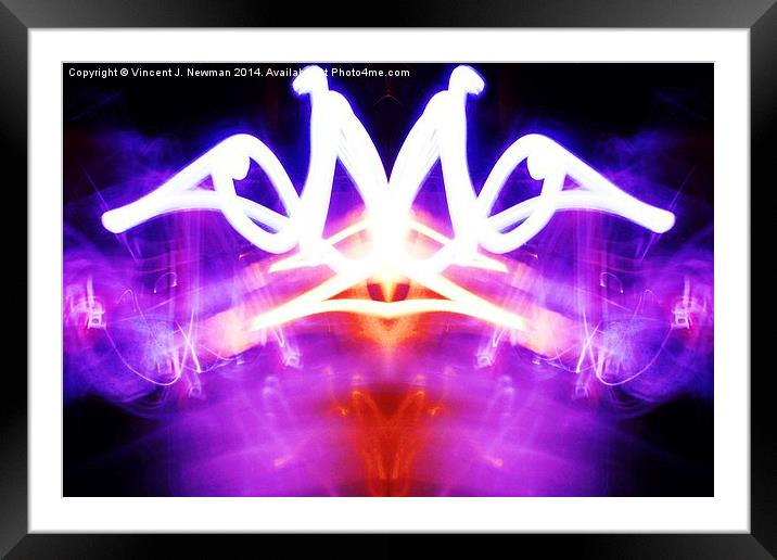 Unique Abstract Light Art Framed Mounted Print by Vincent J. Newman