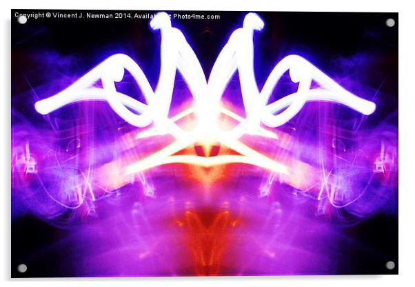 Unique Abstract Light Art Acrylic by Vincent J. Newman
