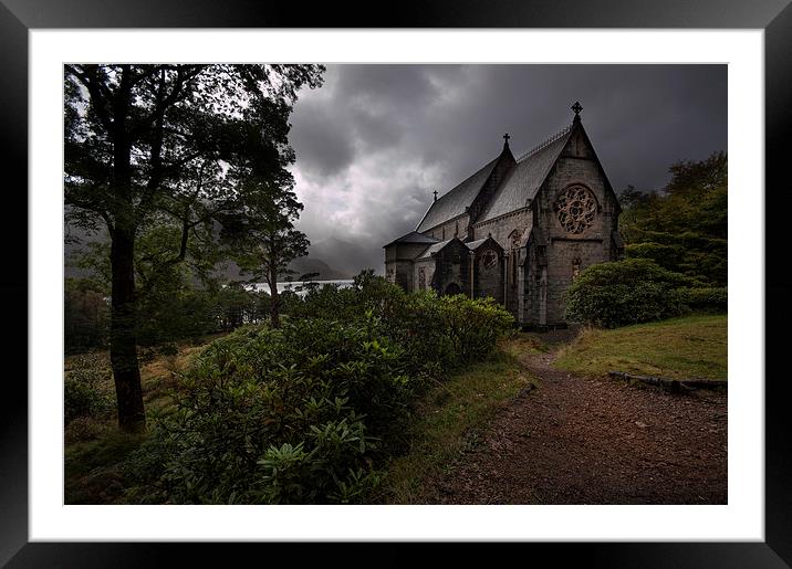 Church of St Mary and St Finnan Framed Mounted Print by Eddie John
