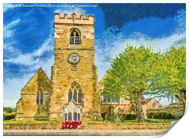 Cotswold Church Print by Graham Prentice