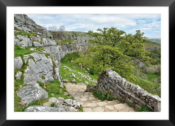 Malham Cove Yorkshire Dales Framed Mounted Print by Gary Kenyon