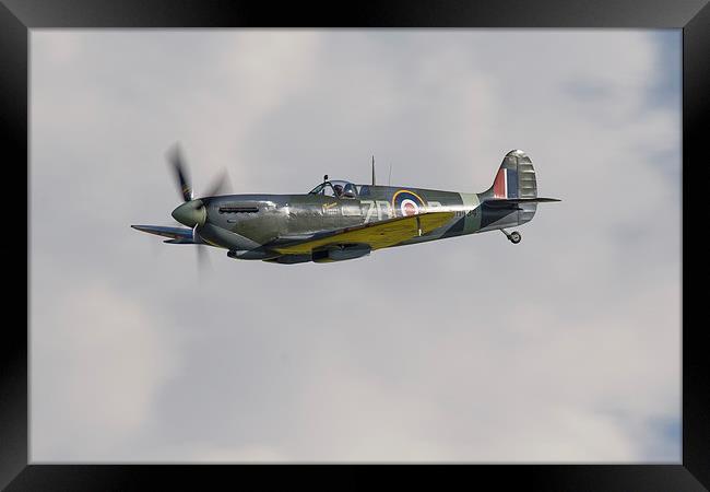 Spitfire MH434 flying Framed Print by Oxon Images