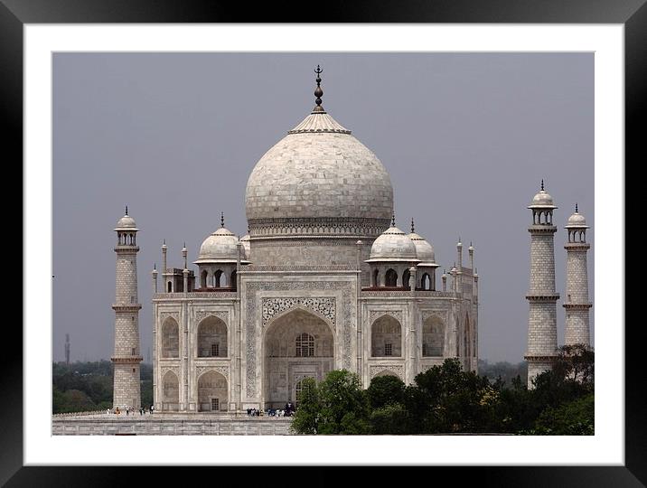 Taj Mahal - India 002 Framed Mounted Print by Aidan Moran