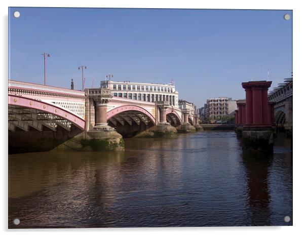Blackfriars Bridge Acrylic by Victor Burnside
