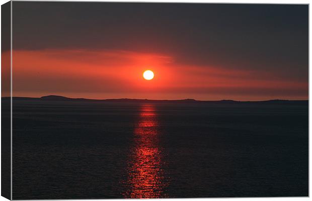 Pembrokeshire sunset Canvas Print by mark blower