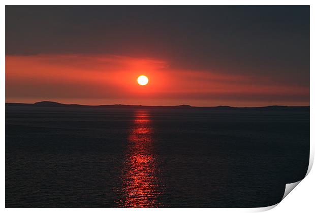 Pembrokeshire sunset Print by mark blower