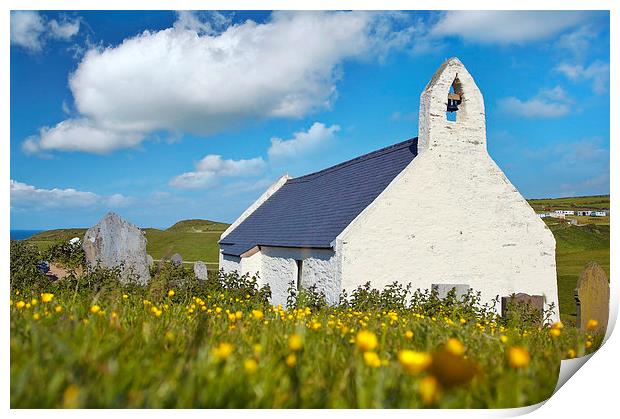 Mwnt Chapel Print by Andy Barker